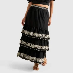 Blaire Embroidery Tiered Skirt