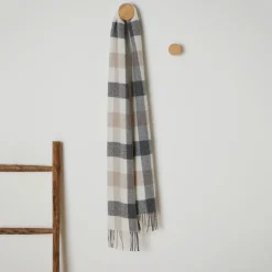 Block Check Lambswool Scarf