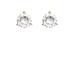 Brilliant Trio Prong Stud Earrings