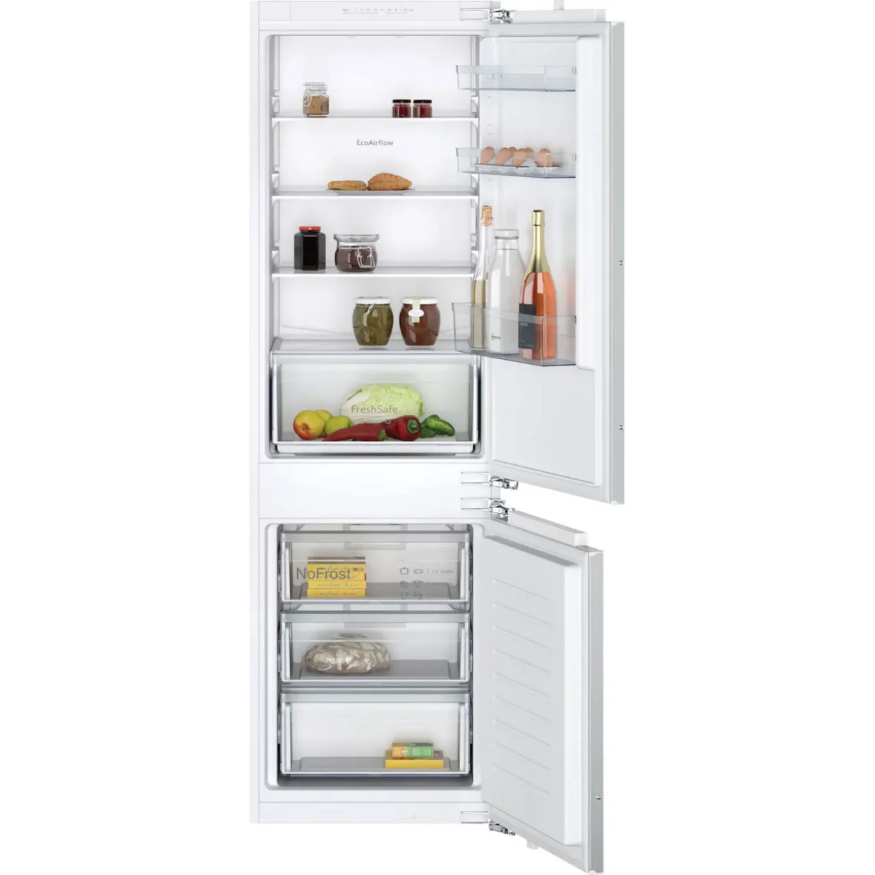 Built-in Fridge-Freezer with Freezer at Bottom