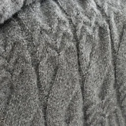 Cable Knit Throw Grey