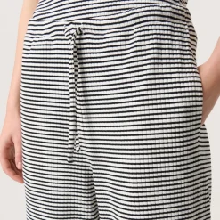 Calva High-Rise Striped Trousers
