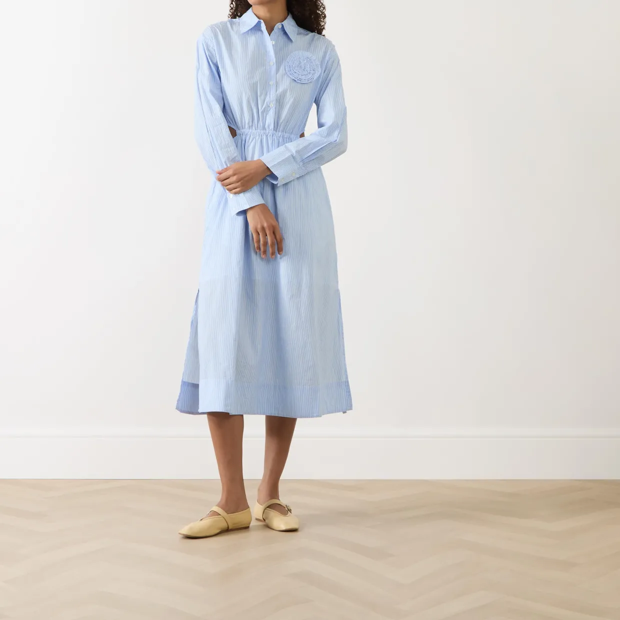 Camilla Pinstripe Shirt Dress
