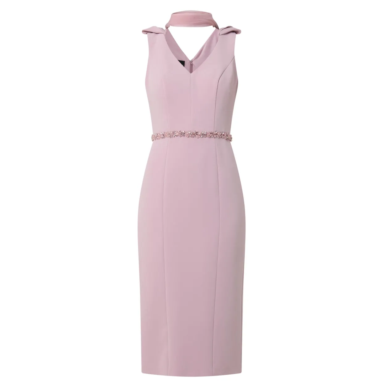 Cape-Sleeve Pencil Dress