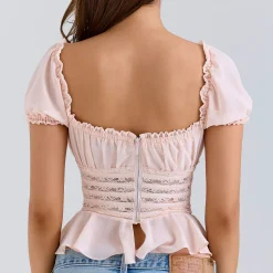 Cara Lace Peplum Top