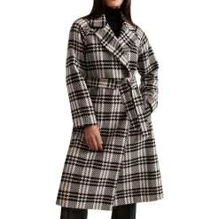 Cassie Check Wrap Coat