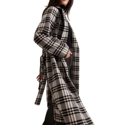 Cassie Check Wrap Coat