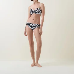 Catalina Monochrome Floral Bikini Top