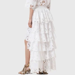 Cavarly Tiered Broderie Anglaise Skirt