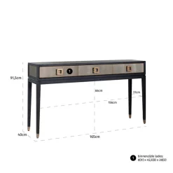 Cecile Console Table Black