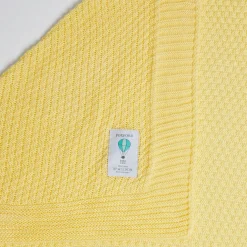Cellular Cotton Baby Blanket Yellow