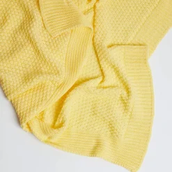 Cellular Cotton Baby Blanket Yellow