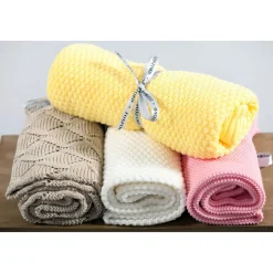 Cellular Cotton Baby Blanket Yellow