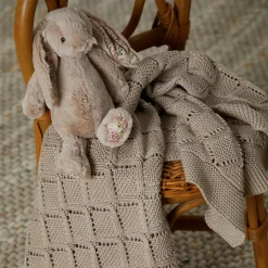 Cellular Cotton Baby Blanket Beige