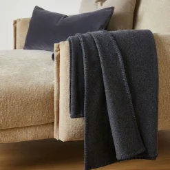 Charcoal Blanket Stitch Throw