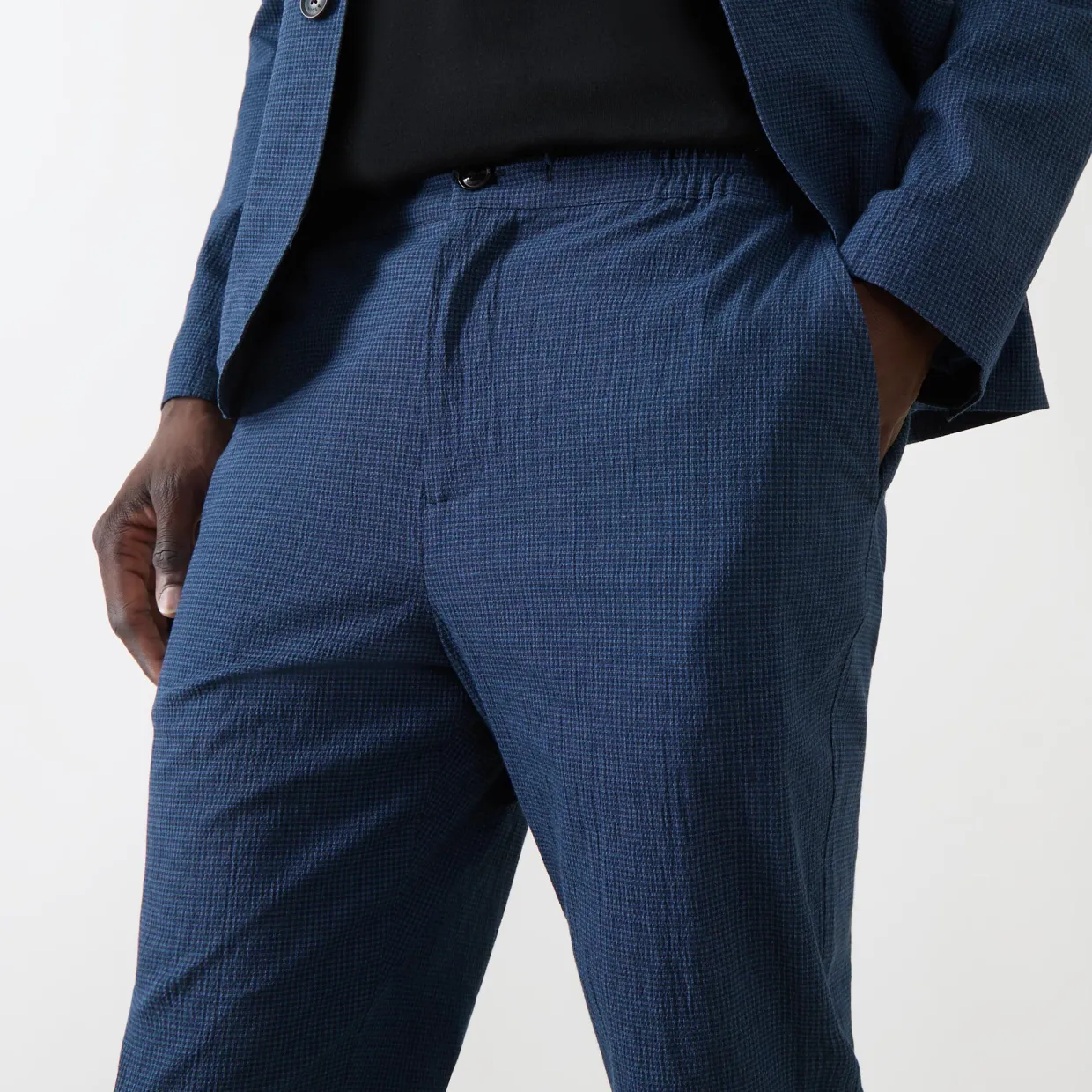 Check Seersucker Trousers