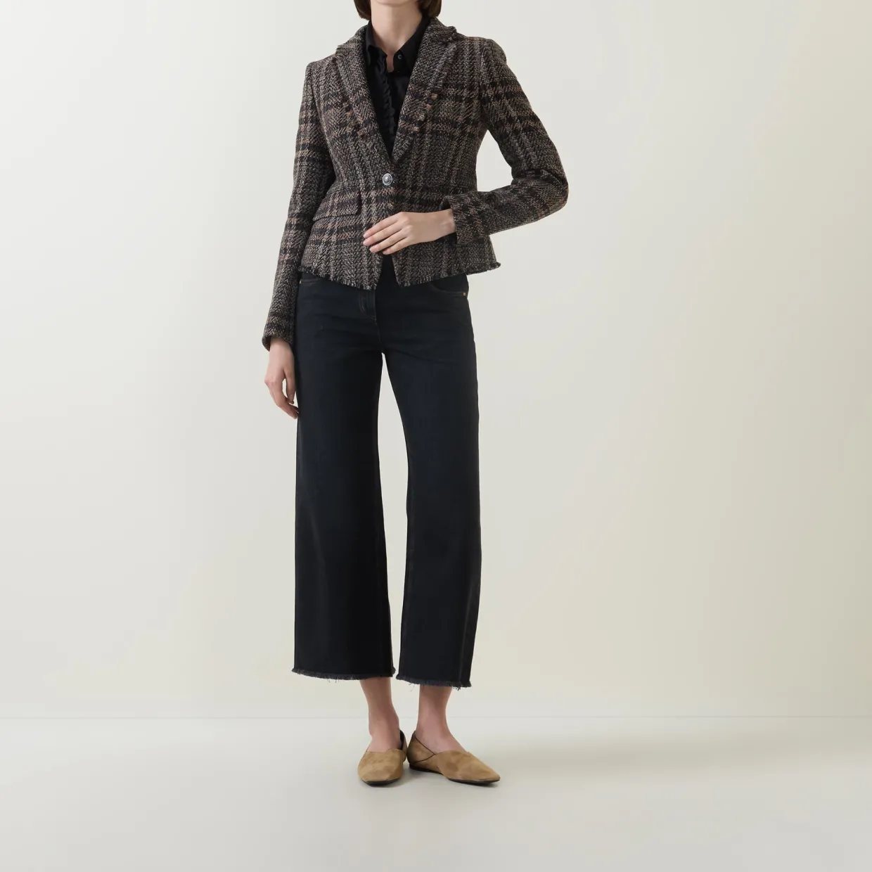 Check Single-Breasted Blazer