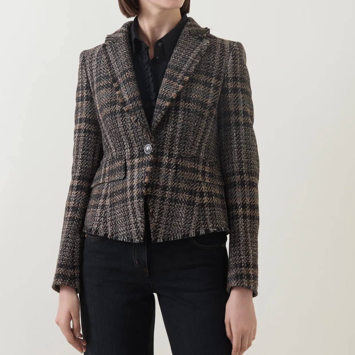 Check Single-Breasted Blazer