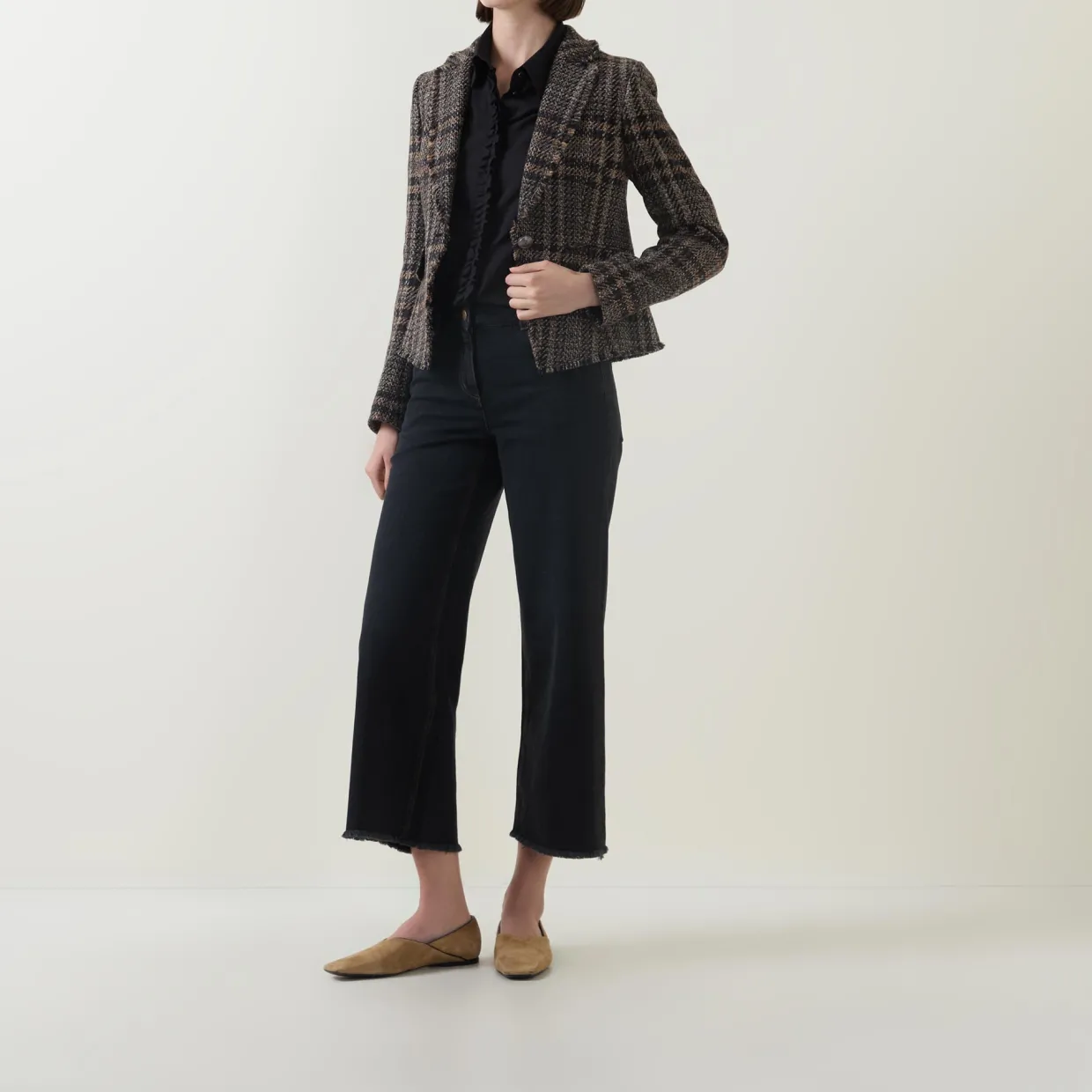 Check Single-Breasted Blazer
