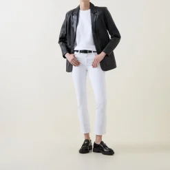 Cindy Mid-Rise Cropped Straight Leg Jeans