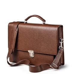 City Grained Leather Briefcase