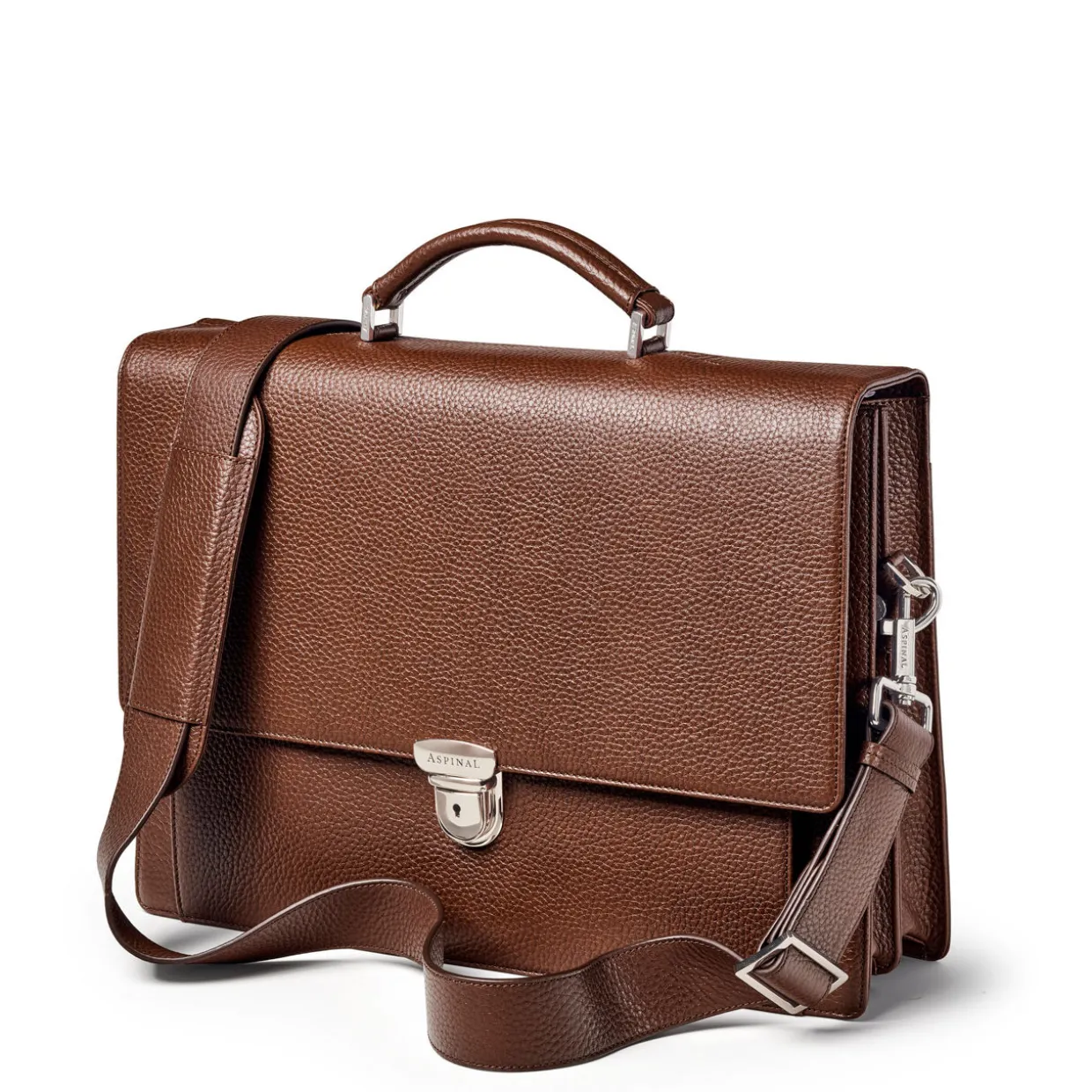 City Grained Leather Briefcase