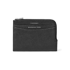 Classic Pebbled Leather Travel Wallet