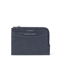 Classic Pebbled Leather Travel Wallet