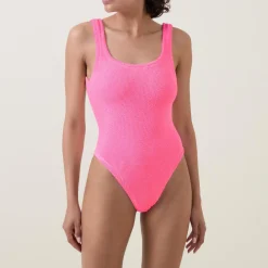 Classic Square Neck Crinkle Swimsuit