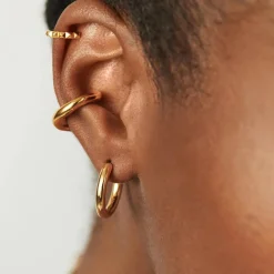 Classic Tunnel Medium Hoop Earrings