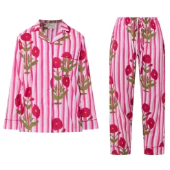 Claudia Floral Stripe Pyjama Set