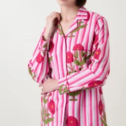Claudia Floral Stripe Pyjama Set