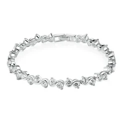 Clear Cubic Zirconia Stone Bracelet