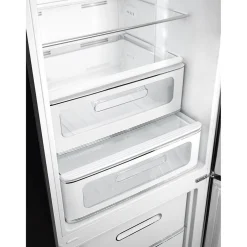 60cm 50s Style Right Hand Hinge Fridge Freezer Black