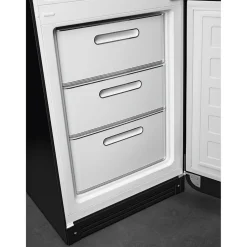 60cm 50s Style Right Hand Hinge Fridge Freezer Black