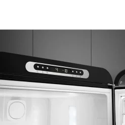 60cm 50s Style Right Hand Hinge Fridge Freezer Black
