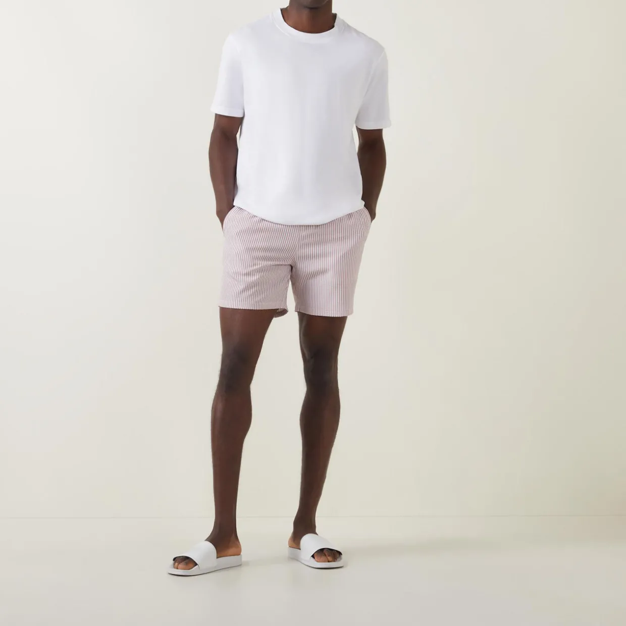 Colbert Striped Seersucker Swim Shorts