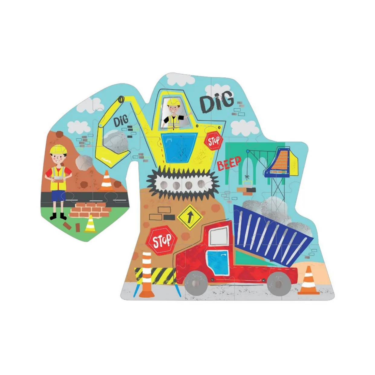 Construction Digger 20 Piece Jigsaw Puzzle