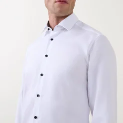 Contrast Trim Single Cuff Shirt