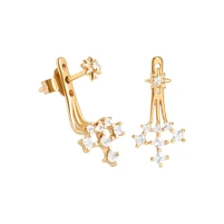 Cosmic Crystal Ear Jacket Stud Earrings
