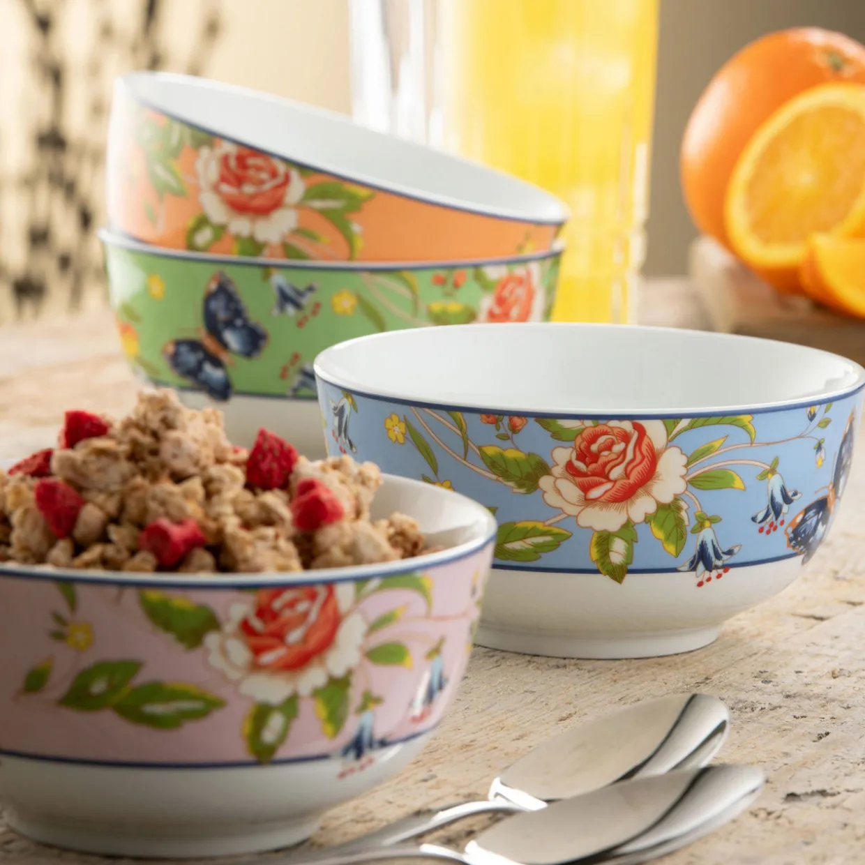 Cottage Garden - Cereal Bowls X 4