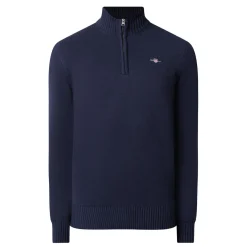 Cotton Casual Half-Zip Sweater
