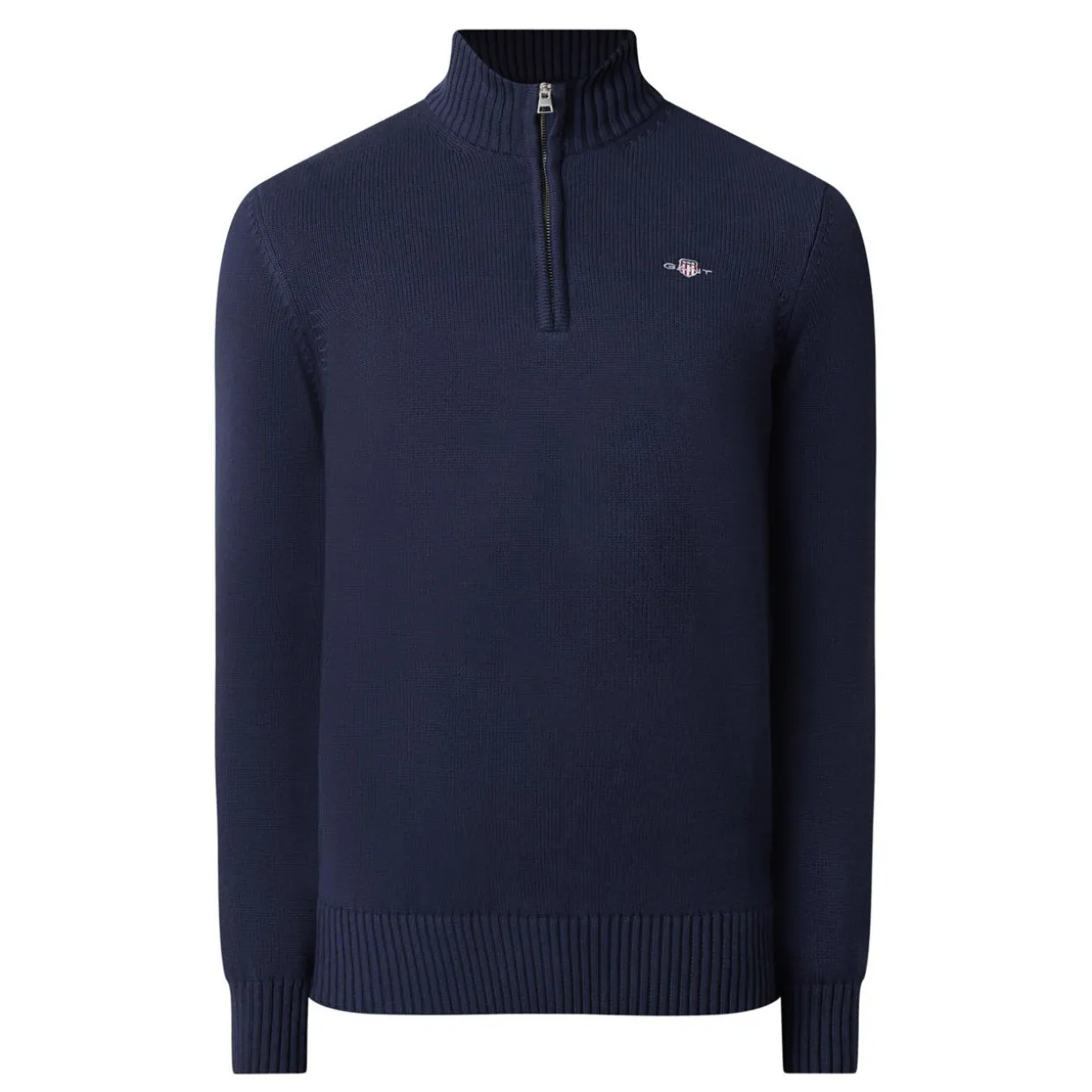 Cotton Casual Half-Zip Sweater