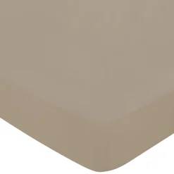 Cotton Sateen Fitted Sheet Truffle