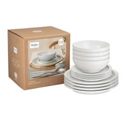 Cotton White 12-Piece Tableware Set