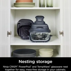 CRISPi 4-in-1 Portable Glass Air Fryer Cyber Space