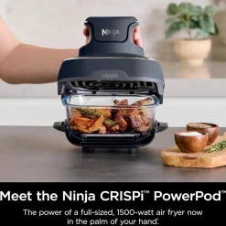 CRISPi 4-in-1 Portable Glass Air Fryer Cyber Space