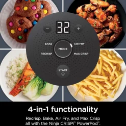 CRISPi 4-in-1 Portable Glass Air Fryer Cyber Space