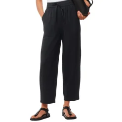 Cropped High-Rise Casual Trousers