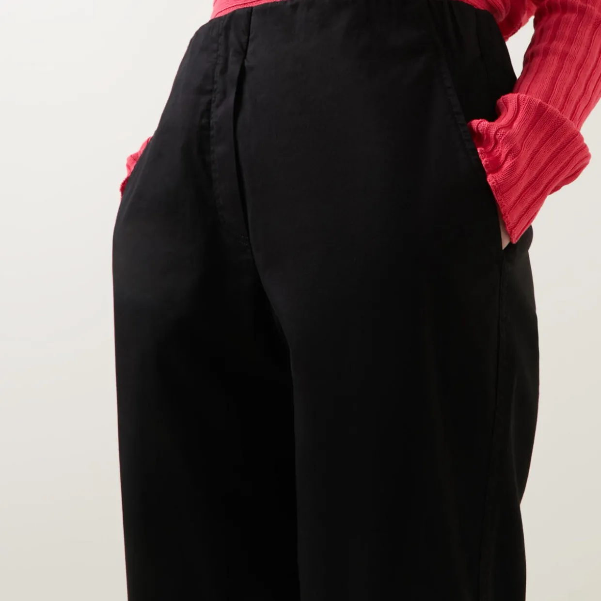 Cropped Slim-Leg Trousers